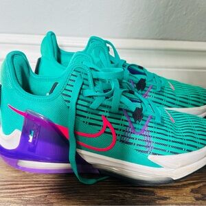 Nike Kids Teal and Purple Sneakers